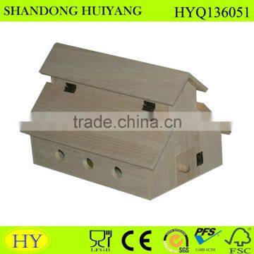 FSC wood toy house, simple house with factory price