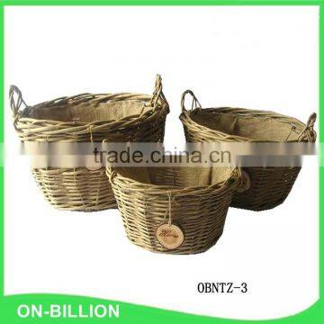 Round shape woven willow garden baskets