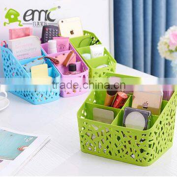 Emc Plastic Storage Box Desktop 4 Grid Sub-grid Storage Case photo-5