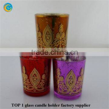 Colored Mercury Tea Light Candle Jar / Candlesticks photo-4