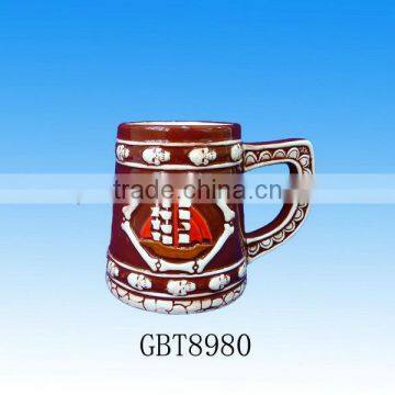 decorative halloween ceramic beer mug