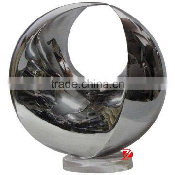 Indoor Shiny Stainless Steel Ring Sculpture