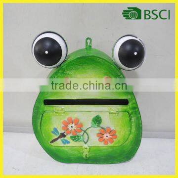 Home Decoration Handmade Decorative Metal Frog Mailbox