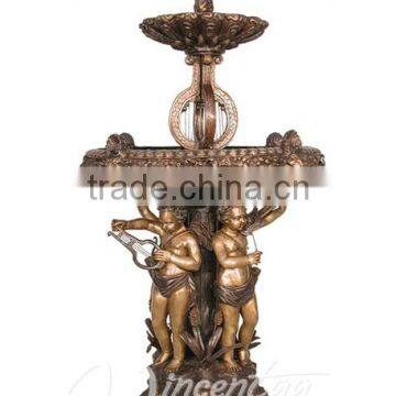 Garden art craft bronze children water fountain