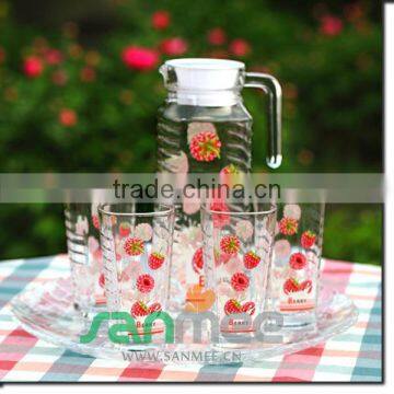 Home Decorative Glass Drinking Sets Big Jar Glass Water Sets photo-2
