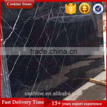 Indoor Projects Black With White Vein Marble Natural Stone Slab photo-3