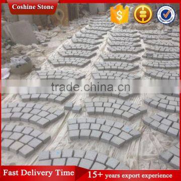 Fan Shape Stone Pavers Outdoor Grey Paito Mesh Back Pavers photo-4