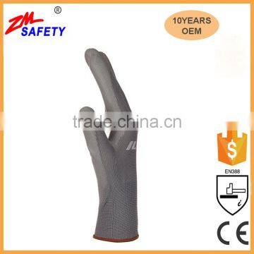 General Purpose Work Safety Orange PU Hand Gloves With Seamless Knitted Shell photo-6