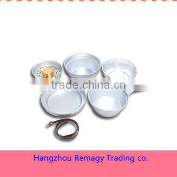 anodized Aluminum camping cookware set,ourdoor camping mess kit with alcohol burner