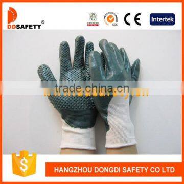 DDSAFETY 13G Black Seamless Knitted Nitrile Working Gloves