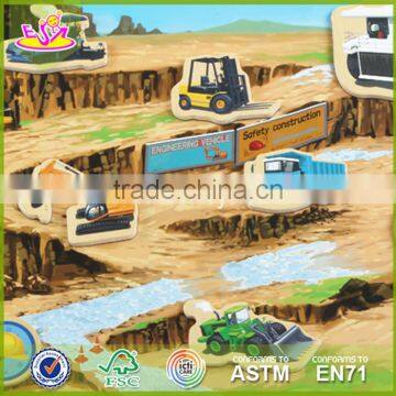 Wholesale Baby Magnetic Shapes Toy Construction 28 Pieces Wooden Magnetic Shapes Toy Kids Magnetic Shapes Toy W14J005 photo-2