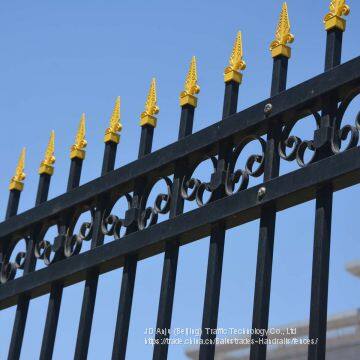 Окрасительная садовая ограда, предварительно изготовленная стальная ограда photo-2