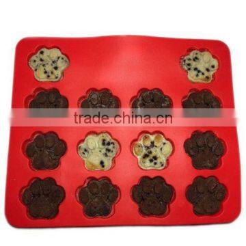 Puppy Paw & Bone Silicone Baking Pan Mold Ice Tray Dog Treat Cookie Non Stick photo-3