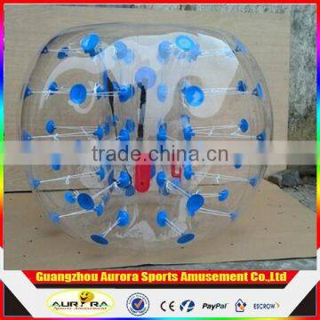 New finished blue color human body bumper ball bubble ball inflatable ball suit with factory price