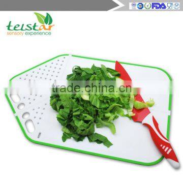 Moldiy Cutting Board Plus Colander 2 in 1 Chopping Board With Integrated Strainer Thanksgiving Gift for Her photo-2
