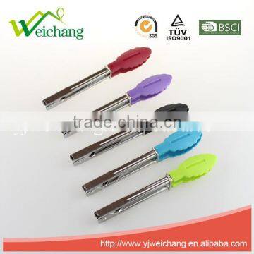 WCL025 Stainless Steel 7Inch Multicolor Nylon Food Tongs Kitchen Tools photo-5
