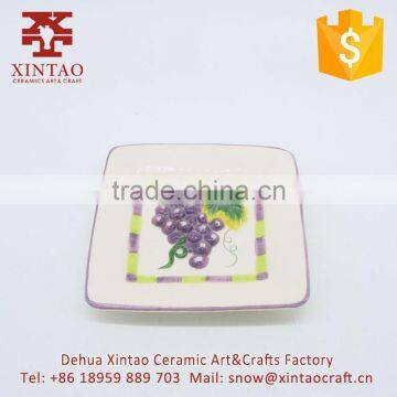 Hotel and Restraunt used Purple grapes square dish kitchenware and tableware