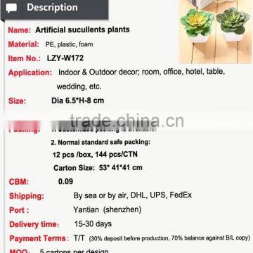 Cheap Artificial Succulents Plants Plastic Plants photo-2
