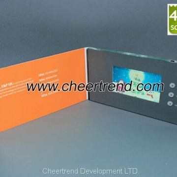 Oil advertising 4.3'' lcd video greeting card, lcd video cards, video brochure with company logo,photos