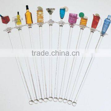 ACRYLIC Cup stirrer with spoon