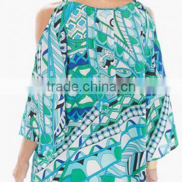 WOMEN'S SUMMER CHIFFON TASSELED COLD-SHOULDER TOP photo-2