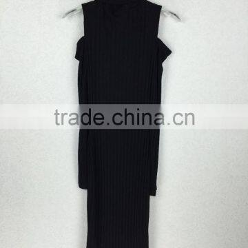 Sexy Black Sleeveless Cocktail Dress for Women Cotton Made in