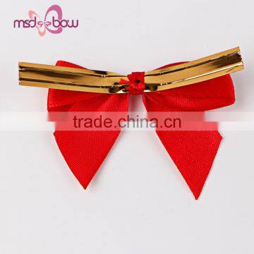 Wedding Wine Bottle Decorative Pre-made Ribbon Bow With Twist Tie photo-2