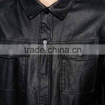 Oversized Leather Shirt photo-3