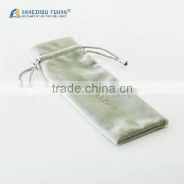 Simple Design Top Great Debossed Logo Velvet Bag For Tie Pin photo-3