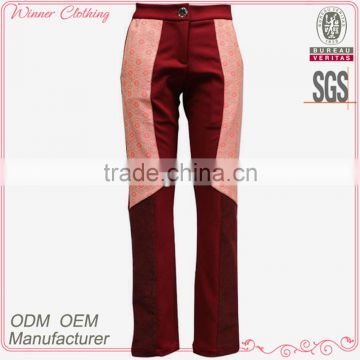 Fashion clothing factory manufacturer new design coat pant with mixed color