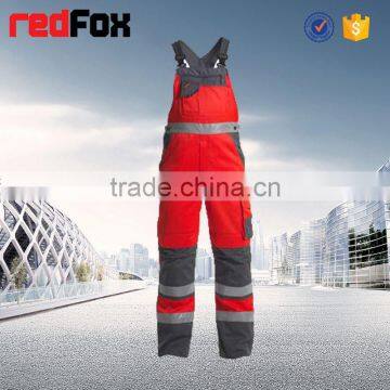 reflective safety high quality mens denim overalls