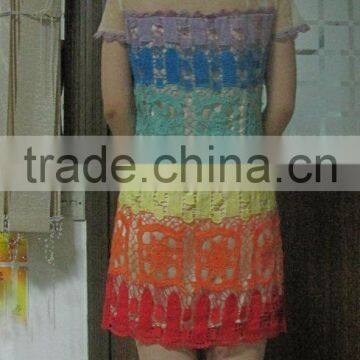 Embroidered Lady's Mesh Fashion Casual Dress photo-2