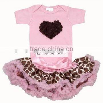 Pink Giraffe Tutu Set Petttisuit Pettiskirt sets chiffon pettiskirt tutu