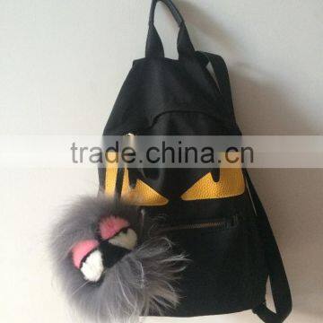 2016 hot sell!! monster handbag with monster fur keychain