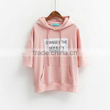 custom wholesale latest student fashion casual autumn lady hoody