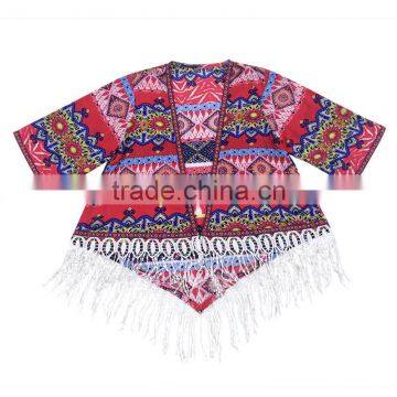 S60708B 2017 New Ladies Coat Fringed National Wind Outside Cardigan Purl Jacket photo-5