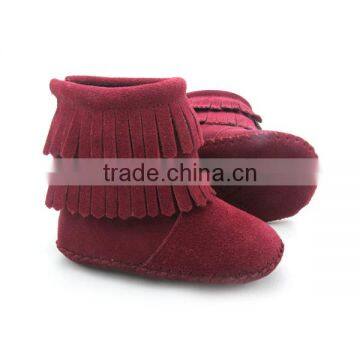 High Quality Toddler Baby Girls Boys Soft Sole Moccasins Leather Boots photo-2