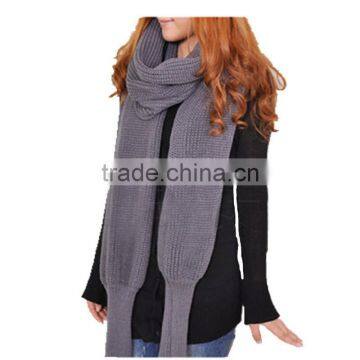 Free Size Hot Sale Korean Style Latest Woolen Scarf With Sleeve Novelty Winter Hijab Scarf,muffler photo-2