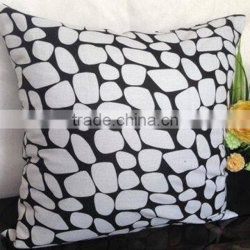 Black & White Decorative Pillow Cover Printed, Cotton Blend Pillow, Printed Pillow, Modern Home Decor, Floor Cushions photo-6