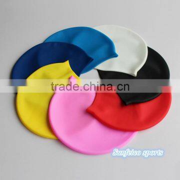 100% High Quality Silicone Plain Strong Swimming Swim Hat Cap~Silicone Rubber Swimming Caps~7 Colors(accept Custom) photo-6