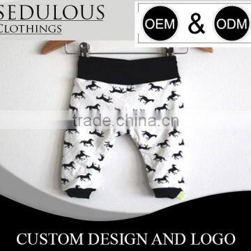 Custom printed knitted baby harem pants with attractive printed designs