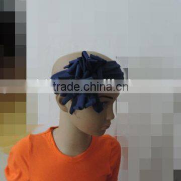 Cotton 2016 Latest Soft Baby Headband Flower Hair Band for Girls Cheap Blue Girls Boutique Hairwear photo-3