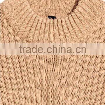 Slim Fitted Tightly Knitted Blank Design Medium High Neck Women Knitwear photo-3