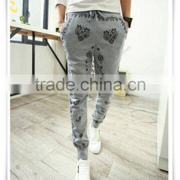 Printed style harem pants wholesale cheap cotton and spandex harem pants