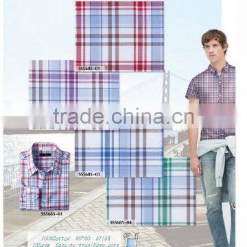 Latest Fashion Designer Button Down Shirt Gingham Plaid Shirt photo-4