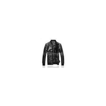 SIZE: XL Stylish Trendy Garment Washed Mens Polyester Padding PU Leather Jackets