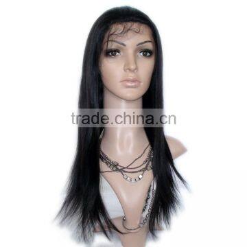Natural Black Kinky Straight 100% Human Hair Full Lace Wig With Baby Hair photo-5