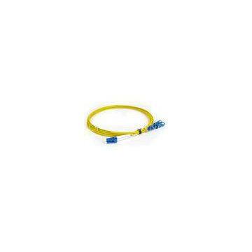 High Return Loss Yellow Color SCLC Optical Fiber Patch Cord PVC Cable Connector