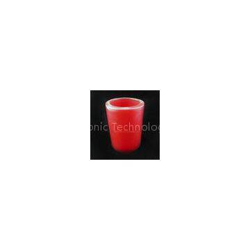 Christmas Party 4.5V red PE plastic material LED Pillar Candles , 4inch6 inch
