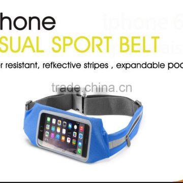 New products waterproof waist bag for smart phone,sports running belts With PVC window for touching
